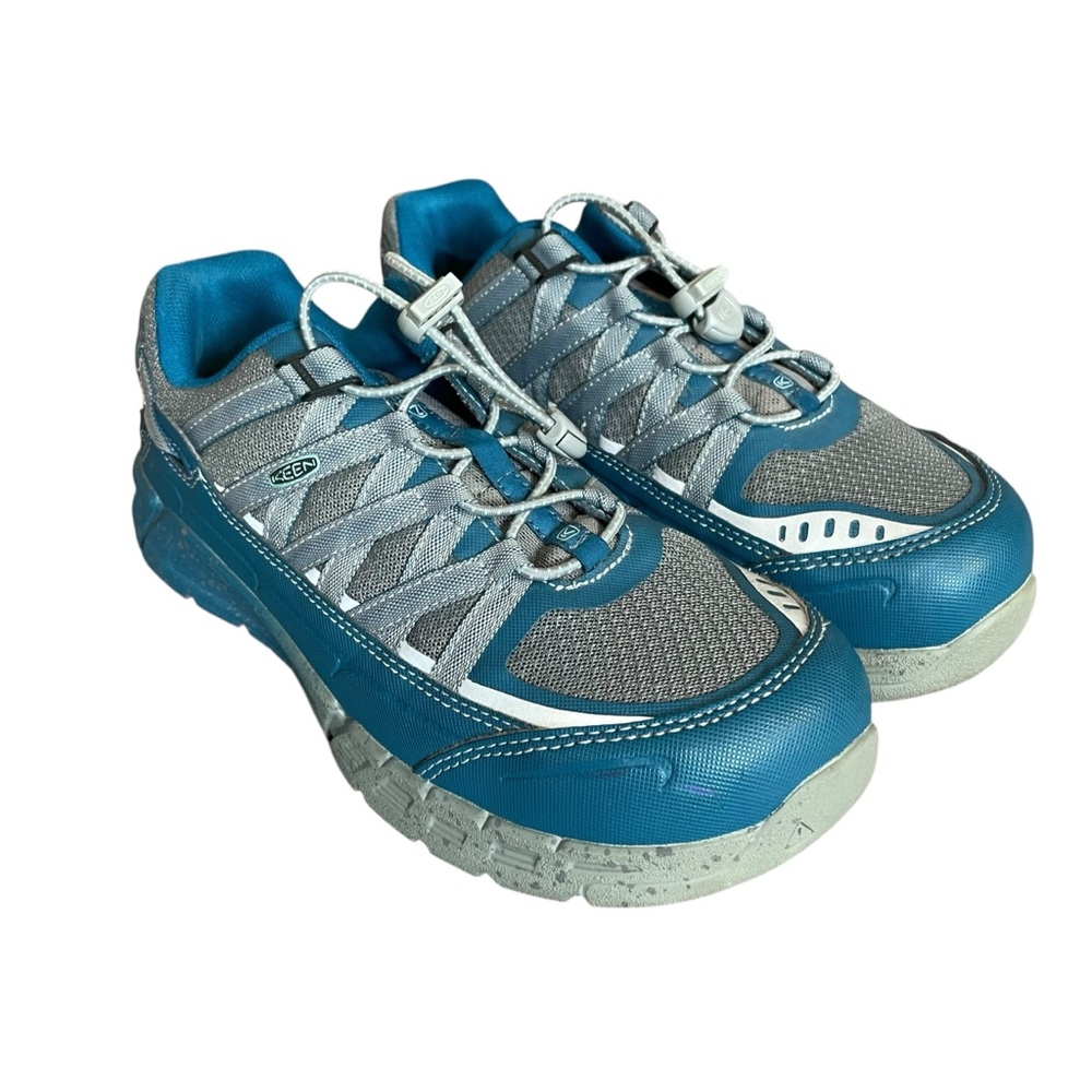 KEEN Asheville aluminum toe ESD Safety Shoes in Ink Blue and Gargoyle 9M